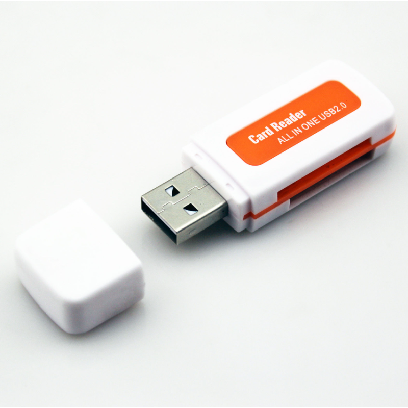 Lecteur Carte Mémoire USB 2.0 - Orange et Blanc · Smarty Paris